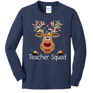 Teacher Squad Reindeer Christmas Holiday Kids Long Sleeve Shirt