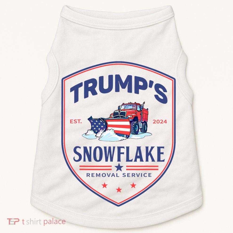 TrumpS Snowflake Removal Service Funny Donald Trump 2024 Doggie Tank