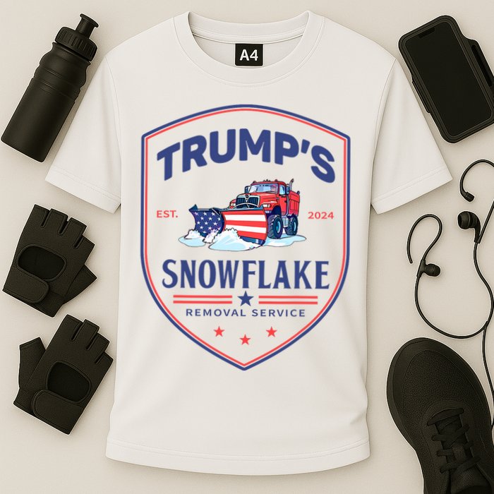 TrumpS Snowflake Removal Service Funny Donald Trump 2024 Cooling Performance Crew T-Shirt
