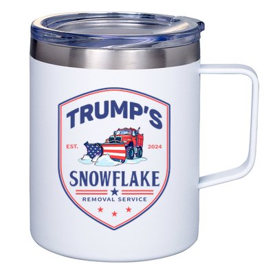 TrumpS Snowflake Removal Service Funny Donald Trump 2024 12oz Stainless Steel Coffee Mug