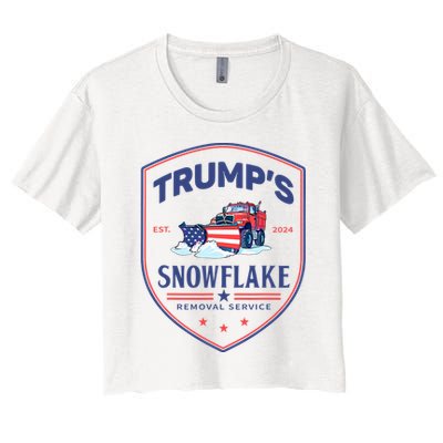 TrumpS Snowflake Removal Service Funny Donald Trump 2024 Crop Top
