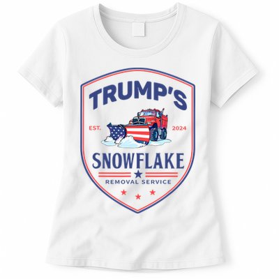 TrumpS Snowflake Removal Service Funny Donald Trump 2024 Womens T-Shirt