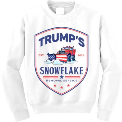 TrumpS Snowflake Removal Service Funny Donald Trump 2024 Kids Sweatshirt