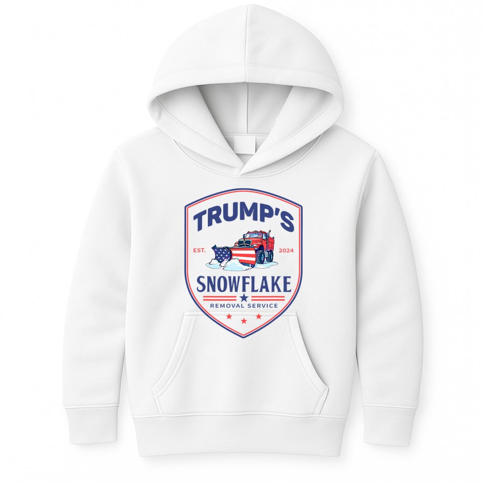 TrumpS Snowflake Removal Service Funny Donald Trump 2024 Kids Hoodie