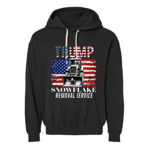 Trump Snowflake Removal Service Funny Donald Trump 2024 Garment-Dyed Fleece Hoodie