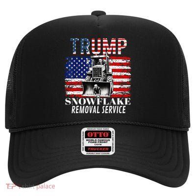 Trump Snowflake Removal Service Funny Donald Trump 2024 High Crown Mesh Back Trucker Hat