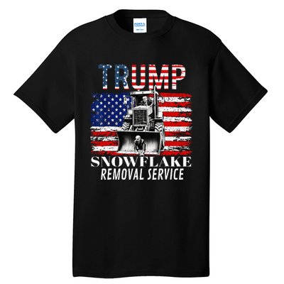 Trump Snowflake Removal Service Funny Donald Trump 2024 Tall T-Shirt