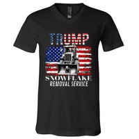 Trump Snowflake Removal Service Funny Donald Trump 2024 V-Neck T-Shirt