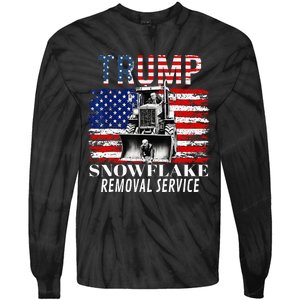 Trump Snowflake Removal Service Funny Donald Trump 2024 Tie-Dye Long Sleeve Shirt