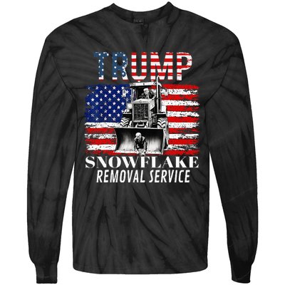 Trump Snowflake Removal Service Funny Donald Trump 2024 Tie-Dye Long Sleeve Shirt