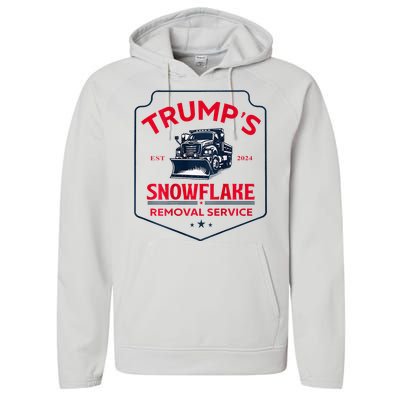 TrumpS Snowflake Removal Service Funny Trump 2024 Performance Fleece Hoodie