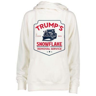 TrumpS Snowflake Removal Service Funny Trump 2024 Womens Funnel Neck Pullover Hood