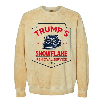 TrumpS Snowflake Removal Service Funny Trump 2024 Colorblast Crewneck Sweatshirt