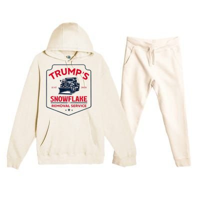 TrumpS Snowflake Removal Service Funny Trump 2024 Premium Hooded Sweatsuit Set