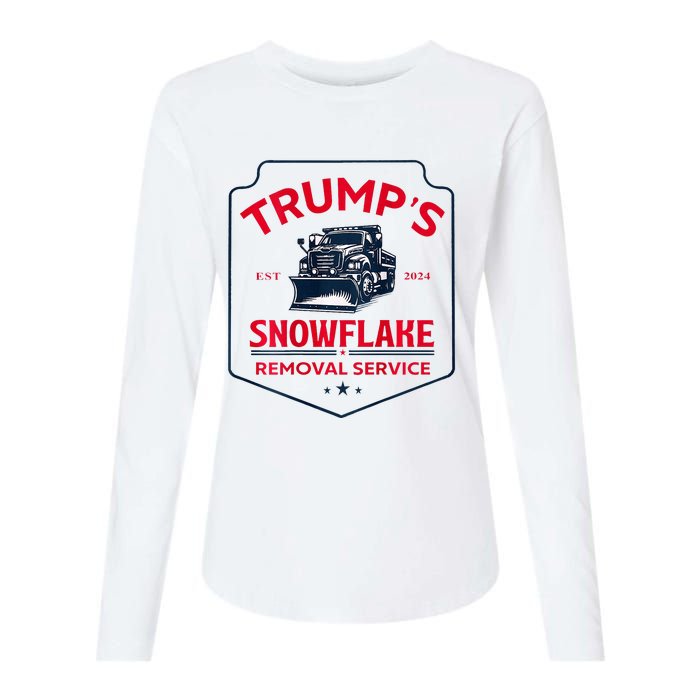 TrumpS Snowflake Removal Service Funny Trump 2024 Womens Cotton Relaxed Long Sleeve T-Shirt