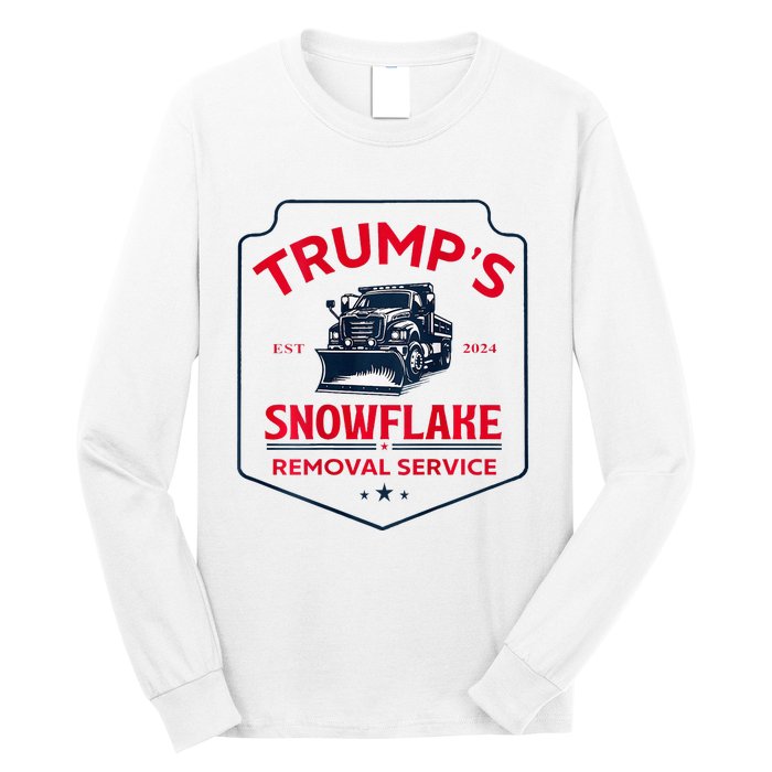 TrumpS Snowflake Removal Service Funny Trump 2024 Long Sleeve Shirt