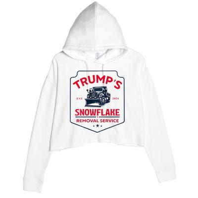 TrumpS Snowflake Removal Service Funny Trump 2024 Crop Fleece Hoodie