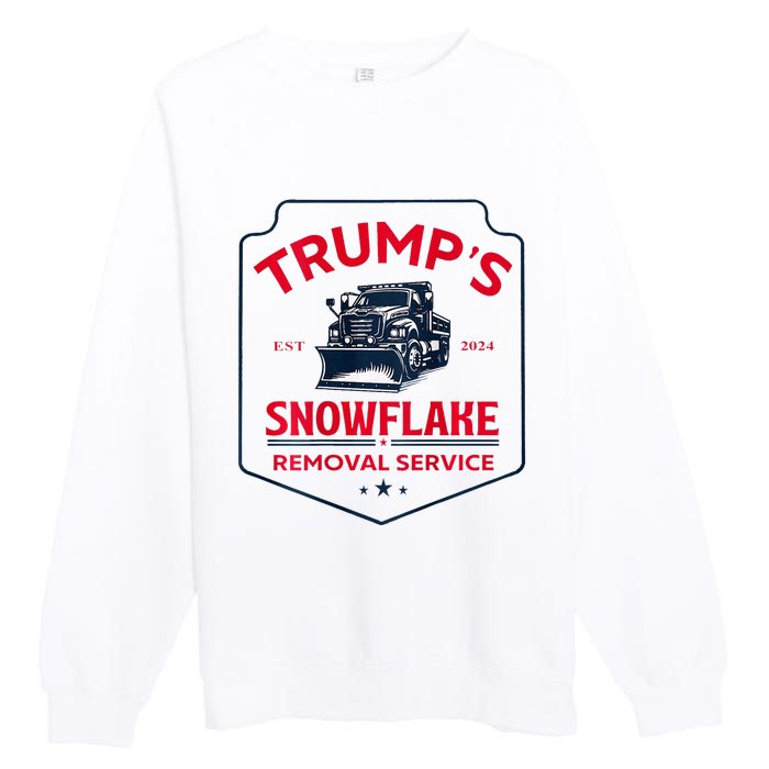 TrumpS Snowflake Removal Service Funny Trump 2024 Premium Crewneck Sweatshirt