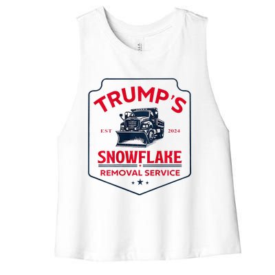 TrumpS Snowflake Removal Service Funny Trump 2024 Women's Racerback Cropped Tank