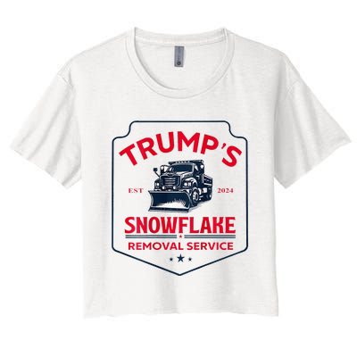 TrumpS Snowflake Removal Service Funny Trump 2024 Women's Crop Top Tee