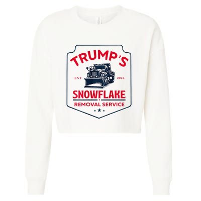 TrumpS Snowflake Removal Service Funny Trump 2024 Cropped Pullover Crew