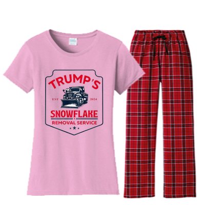 TrumpS Snowflake Removal Service Women's Flannel Pajama Set