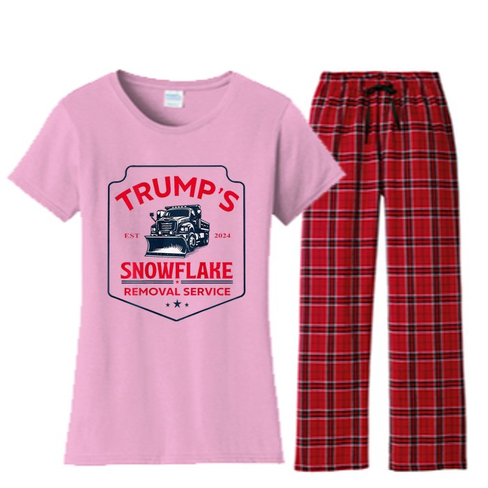 TrumpS Snowflake Removal Service Women's Flannel Pajama Set