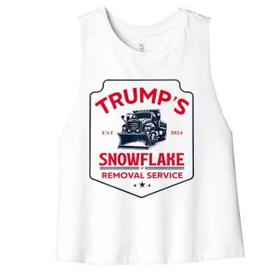 TrumpS Snowflake Removal Service Women's Racerback Cropped Tank