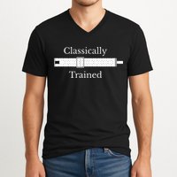 Trained Slide Rule Mechanical Analog Calculator V-Neck T-Shirt