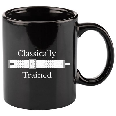 Trained Slide Rule Mechanical Analog Calculator 11oz C Handle Ceramic Mug