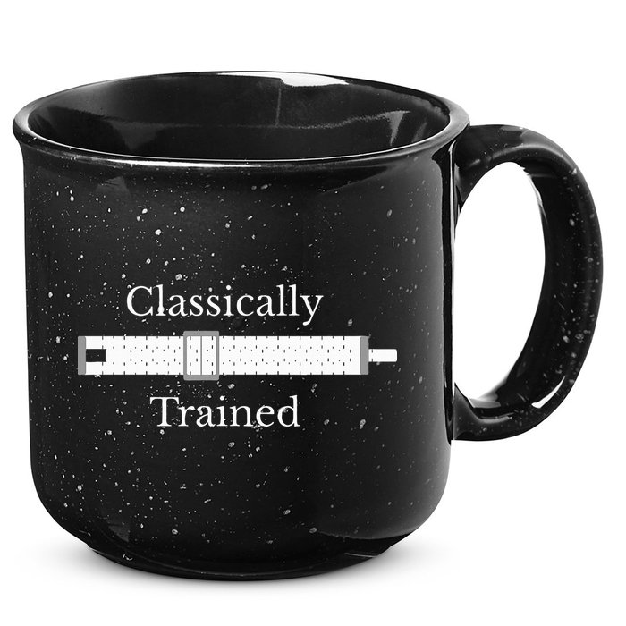 Trained Slide Rule Mechanical Analog Calculator 15oz Campfire Ceramic Mug