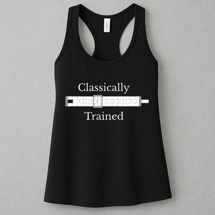 Trained Slide Rule Mechanical Analog Calculator Womens Tank Top