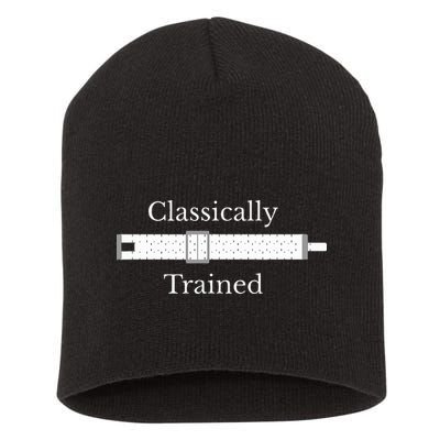 Trained Slide Rule Mechanical Analog Calculator Short Acrylic Beanie
