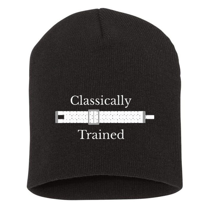 Trained Slide Rule Mechanical Analog Calculator Short Acrylic Beanie