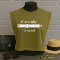 Trained Slide Rule Mechanical Analog Calculator Garment-Dyed Women's Muscle Tee