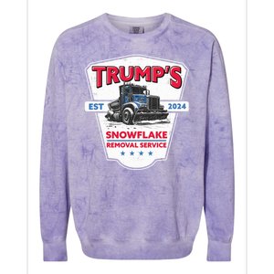 Trumps Snowflake Removal Service Est 2024 Colorblast Crewneck Sweatshirt