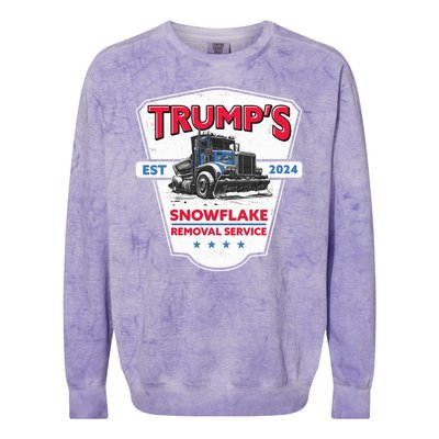 Trumps Snowflake Removal Service Est 2024 Colorblast Crewneck Sweatshirt