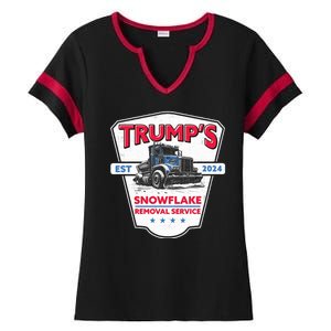 Trumps Snowflake Removal Service Est 2024 Ladies Halftime Notch Neck Tee