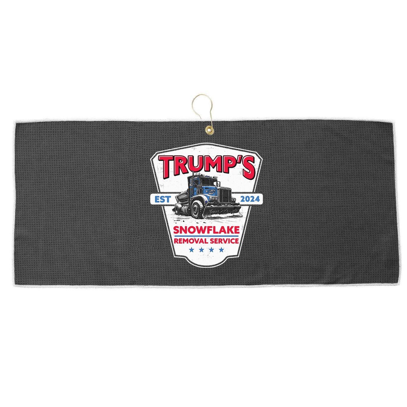 Trumps Snowflake Removal Service Est 2024 Large Microfiber Waffle Golf Towel