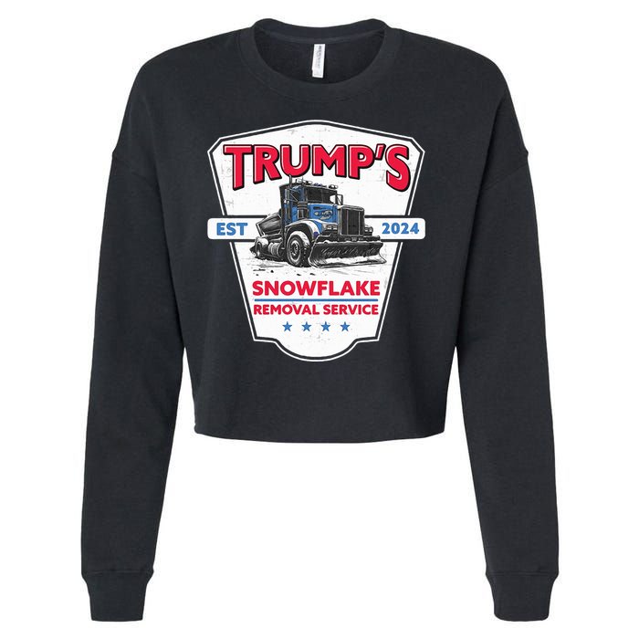 Trumps Snowflake Removal Service Est 2024 Cropped Pullover Crew