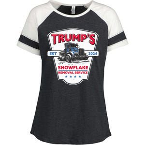 Trumps Snowflake Removal Service Est 2024 Enza Ladies Jersey Colorblock Tee