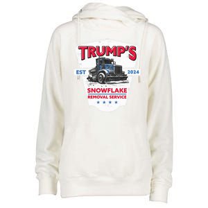 Trumps Snowflake Removal Service Est 2024 Womens Funnel Neck Pullover Hood