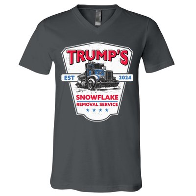 Trumps Snowflake Removal Service Est 2024 V-Neck T-Shirt
