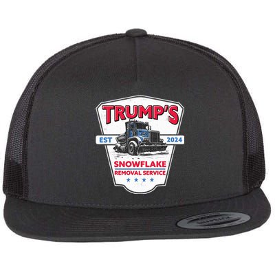 Trumps Snowflake Removal Service Est 2024 Flat Bill Trucker Hat