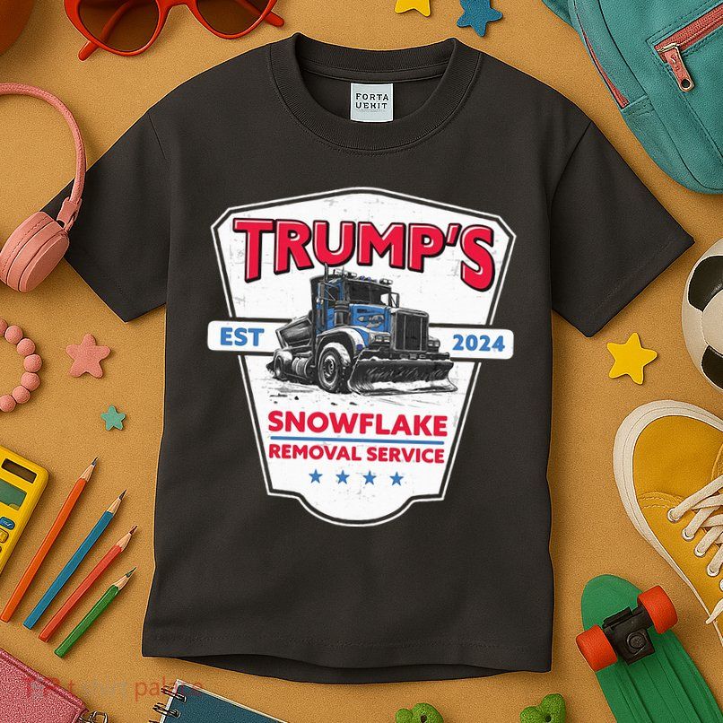 Trumps Snowflake Removal Service Est 2024 Kids T-Shirt