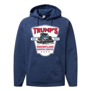 Trumps Snowflake Removal Service Est 2024 Performance Fleece Hoodie