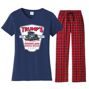 Trumps Snowflake Removal Service Est 2024 Women's Flannel Pajama Set