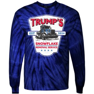 Trumps Snowflake Removal Service Est 2024 Tie-Dye Long Sleeve Shirt