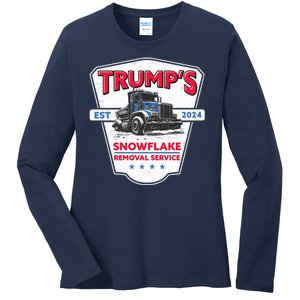 Trumps Snowflake Removal Service Est 2024 Ladies Long Sleeve Shirt