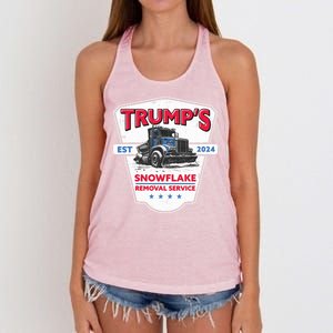 Trumps Snowflake Removal Service Est 2024 Women's Knotted Racerback Tank